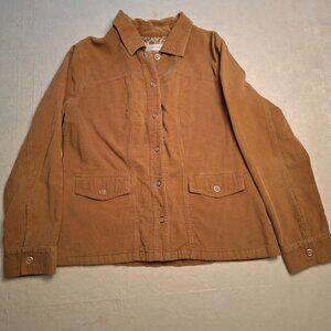 Ladies Tan Corduroy Lightweight Jacket